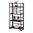Convenience Concepts Xtra Folding Four-Tier Bookshelf in Espresso Wood Finish
