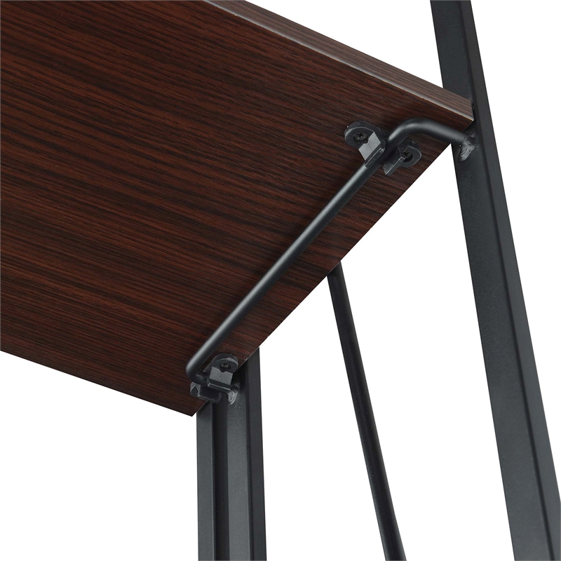 Convenience Concepts Xtra Folding Four-Tier Bookshelf in Espresso Wood Finish