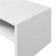 Northfield Admiral Deluxe Coffee Table with Shelves in White Wood Finish