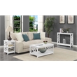 Convenience Concepts Titan End Table with Shelves in White Wood Finish