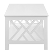 Convenience Concepts Titan Coffee Table with Shelf in White Wood Finish
