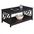 Convenience Concepts Titan Coffee Table with Shelf in Espresso Wood Finish