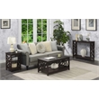 Convenience Concepts Titan Coffee Table with Shelf in Espresso Wood Finish