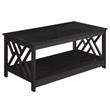 Convenience Concepts Titan Coffee Table with Shelf in Espresso Wood Finish