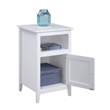 Designs2Go Storage Cabinet End Table with Shelf in White Wood Finish