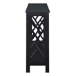 Convenience Concepts Titan Console Table with Shelf in Black Wood Finish