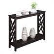Convenience Concepts Titan Console Table with Shelf in Espresso Wood Finish