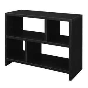Convenience Concepts Northfield Console Three-Tier Bookcase in Black Wood Finish