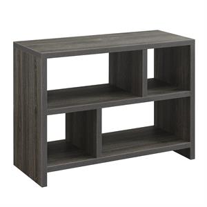 Convenience Concepts Northfield Console Three-Tier Bookcase in Gray Wood Finish