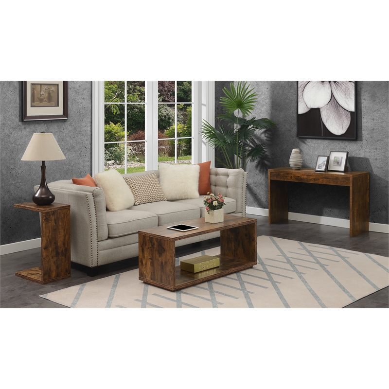Convenience Concepts Northfield Admiral C End Table in Nutmeg Wood Finish