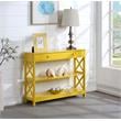 Convenience Concepts Oxford One-Drawer Console Table with Shelves in Yellow Wood