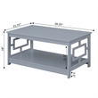 Convenience Concepts Town Square Coffee Table with Shelf in Gray Wood Finish