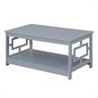 Convenience Concepts Town Square Coffee Table with Shelf in Gray Wood Finish