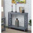 Convenience Concepts Town Square Console Table with Shelf in Gray Wood Finish