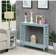 Convenience Concepts Town Square Console Table with Shelf in Seafoam Blue Wood