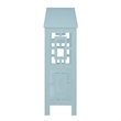 Convenience Concepts Town Square Console Table with Shelf in Seafoam Blue Wood