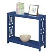 Convenience Concepts Town Square Console Table with Shelf in Cobalt Blue Wood
