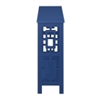 Convenience Concepts Town Square Console Table with Shelf in Cobalt Blue Wood