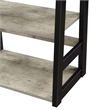 Designs2Go Trestle Bookcase in Gray Faux Birch Wood with Black Frame