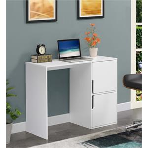designs2go student desk with storage cabinets in white wood finish