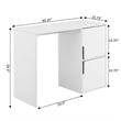 Designs2Go Student Desk with Storage Cabinets in White Wood Finish