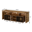 Lexington 60-inch TV Stand with Storage Cabinets and Shelves in Nutmeg Wood