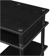 Convenience Concepts Designs2Go No-Tools Student Desk with Shelves in Black Wood