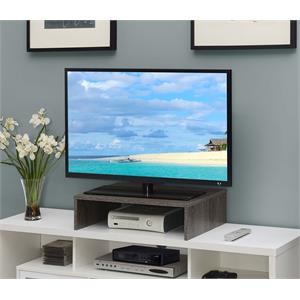 convenience concepts designs2go small tv/monitor riser in gray wood finish