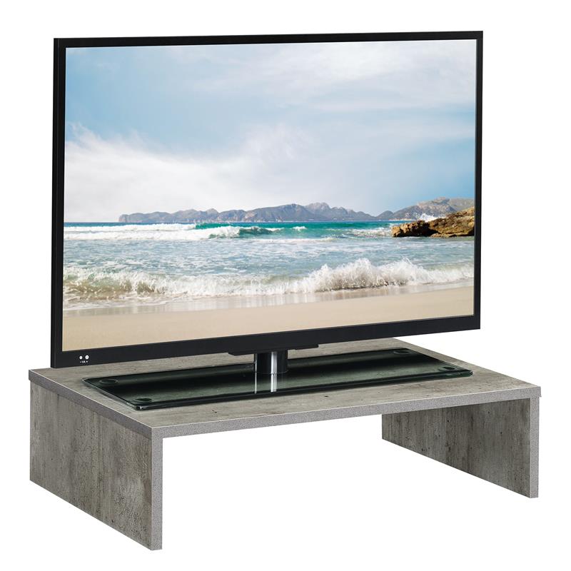 Convenience Concepts Designs2Go Small TV/Monitor Riser in Light Gray Wood Finish