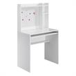 Designs2Go Student Desk with Magnetic Bulletin Board and Shelves in White Wood