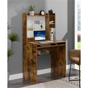 designs2go student desk with magnetic bulletin board and shelves in nutmeg wood