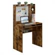 Designs2Go Student Desk with Magnetic Bulletin Board and Shelves in Nutmeg Wood
