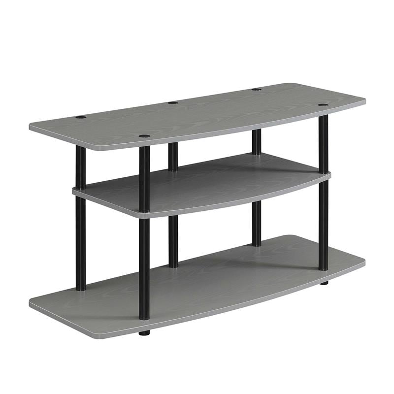 Convenience Concepts Designs2Go Three-Tier Wide TV Stand in Gray Wood Finish