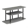 Convenience Concepts Designs2Go Three-Tier Wide TV Stand in Gray Wood Finish