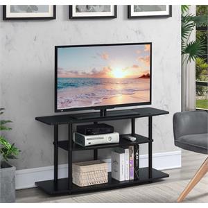 Convenience Concepts Designs2Go Three-Tier Wide TV Stand in Black Wood Finish