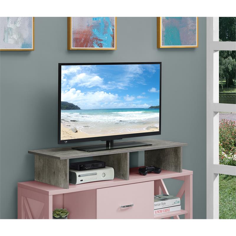 Convenience Concepts Designs2Go Large TV/Monitor Riser in Light Gray Wood Finish