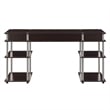 Designs2Go No-Tools 60-inch Deluxe Student Desk with Shelves in Espresso Wood