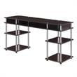Designs2Go No-Tools 60-inch Deluxe Student Desk with Shelves in Espresso Wood
