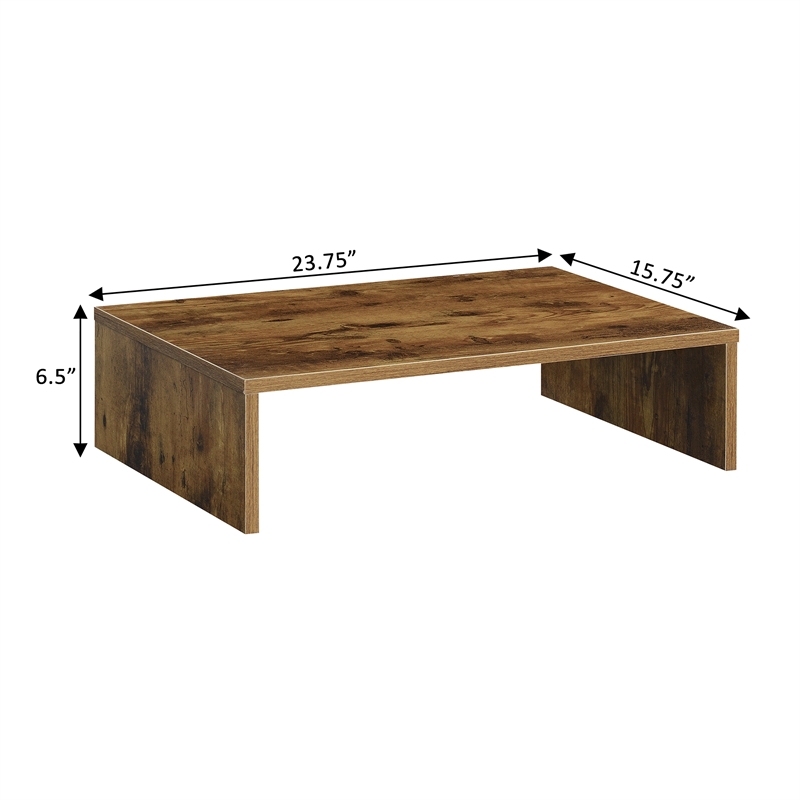 Convenience Concepts Designs2Go Small TV/Monitor Riser in Nutmeg Wood Finish