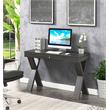 Convenience Concepts Newport One-Drawer Desk in Gray Wood Finish