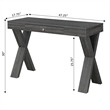 Convenience Concepts Newport One-Drawer Desk in Gray Wood Finish