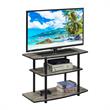Convenience Concepts Designs2Go Three-Tier TV Stand in Weathered Gray Wood