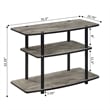 Convenience Concepts Designs2Go Three-Tier TV Stand in Weathered Gray Wood