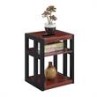 Convenience Concepts Monterey End Table with Shelves in Warm Cherry Wood Finish
