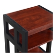 Convenience Concepts Monterey End Table with Shelves in Warm Cherry Wood Finish
