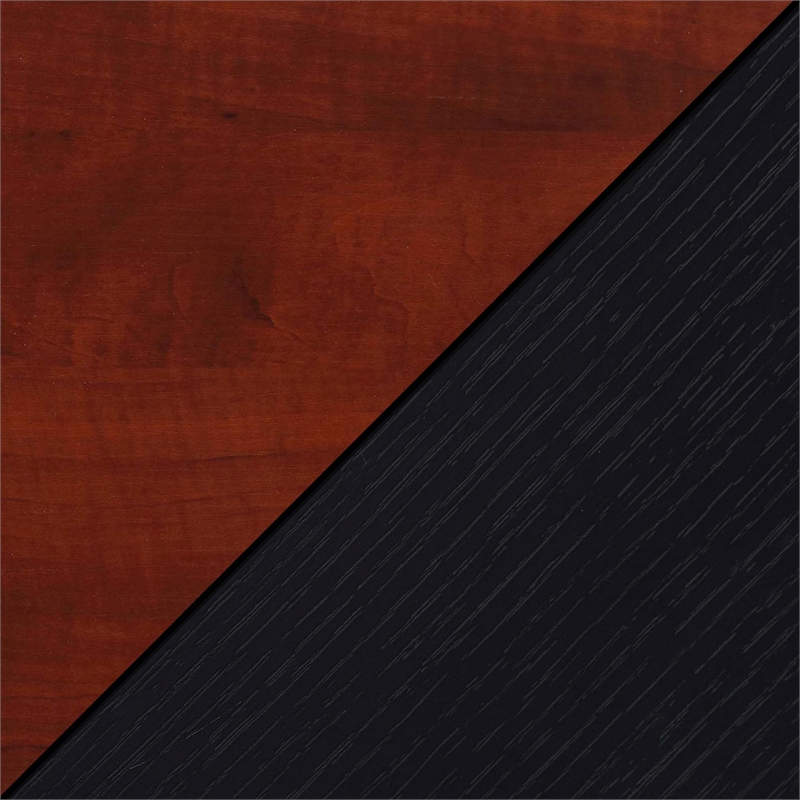 Convenience Concepts Monterey End Table with Shelves in Warm Cherry Wood Finish