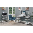 Designs2Go No-Tools Printer Stand with Shelves in White Wood Finish