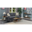 Convenience Concepts SoHo Coffee Table with Shelf in Nutmeg Wood Finish