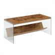 Convenience Concepts SoHo Coffee Table with Shelf in Nutmeg Wood Finish
