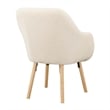 Take-a-Seat Charlotte Sherpa Accent Chair in Cream Sherpa Fabric